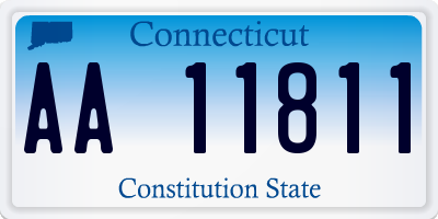 CT license plate AA11811