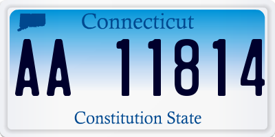 CT license plate AA11814