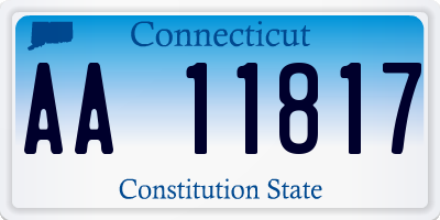 CT license plate AA11817