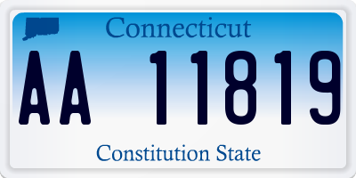 CT license plate AA11819