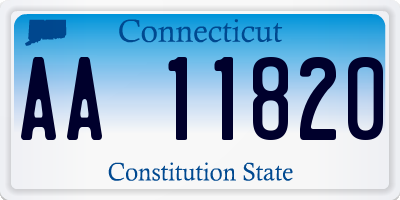 CT license plate AA11820