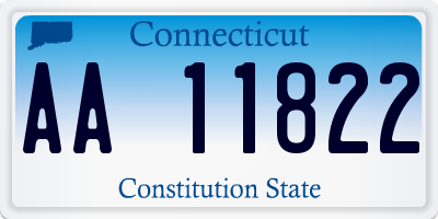CT license plate AA11822