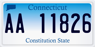 CT license plate AA11826