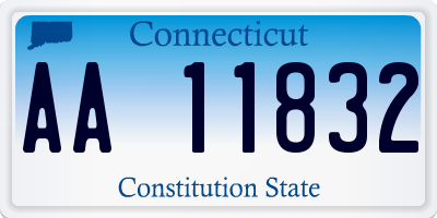 CT license plate AA11832