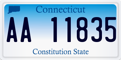 CT license plate AA11835