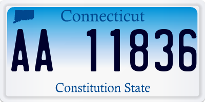 CT license plate AA11836