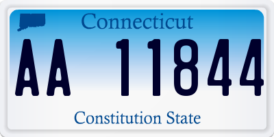 CT license plate AA11844