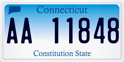 CT license plate AA11848