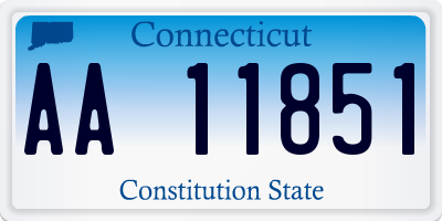 CT license plate AA11851