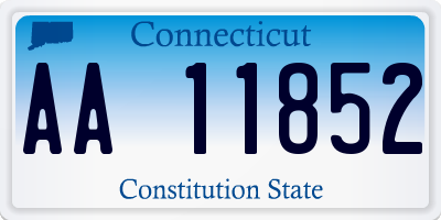 CT license plate AA11852