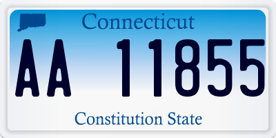 CT license plate AA11855