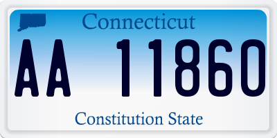 CT license plate AA11860