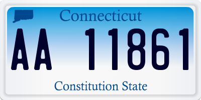 CT license plate AA11861