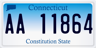 CT license plate AA11864