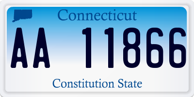 CT license plate AA11866