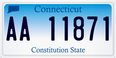 CT license plate AA11871