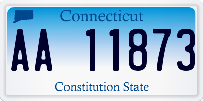 CT license plate AA11873