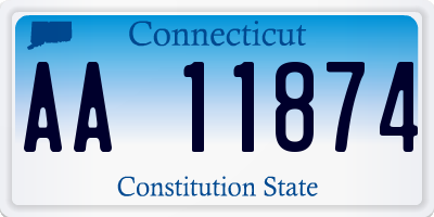 CT license plate AA11874