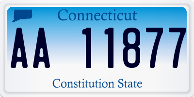 CT license plate AA11877