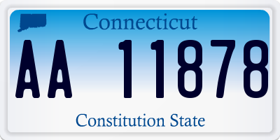 CT license plate AA11878