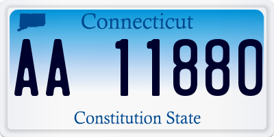 CT license plate AA11880