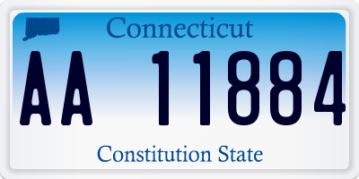 CT license plate AA11884