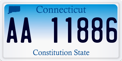 CT license plate AA11886