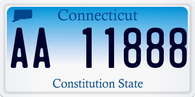 CT license plate AA11888