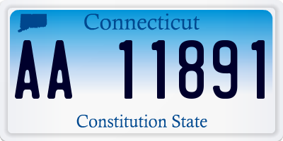 CT license plate AA11891