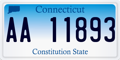 CT license plate AA11893