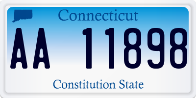 CT license plate AA11898