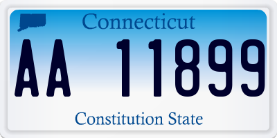 CT license plate AA11899