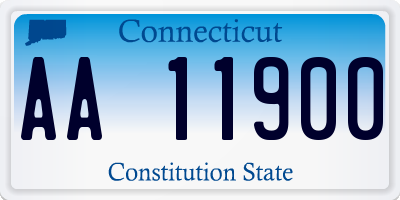 CT license plate AA11900