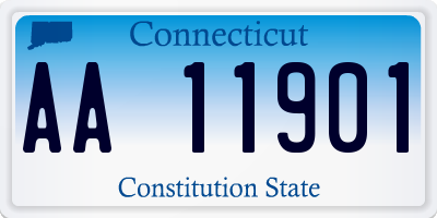 CT license plate AA11901