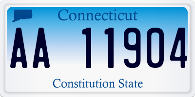 CT license plate AA11904
