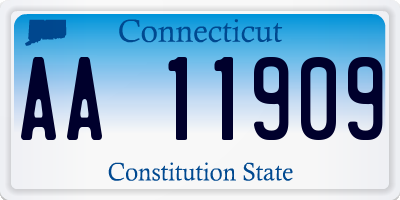 CT license plate AA11909