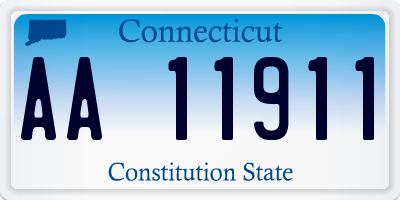 CT license plate AA11911