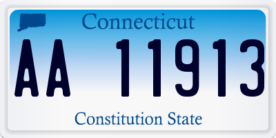 CT license plate AA11913