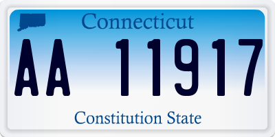 CT license plate AA11917