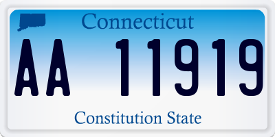 CT license plate AA11919