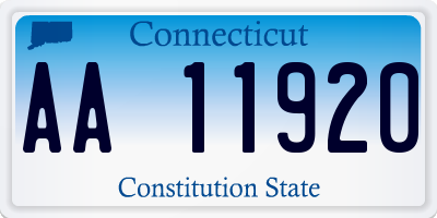 CT license plate AA11920