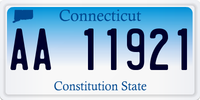 CT license plate AA11921