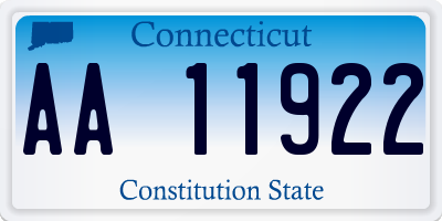 CT license plate AA11922