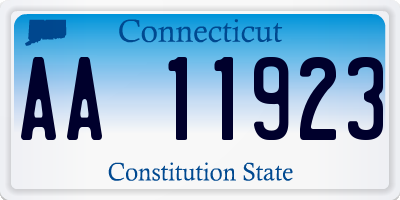 CT license plate AA11923