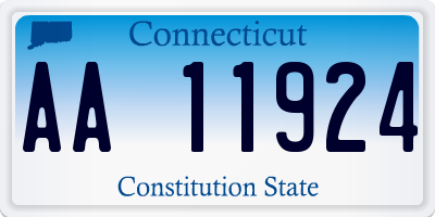 CT license plate AA11924
