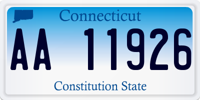 CT license plate AA11926