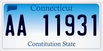 CT license plate AA11931