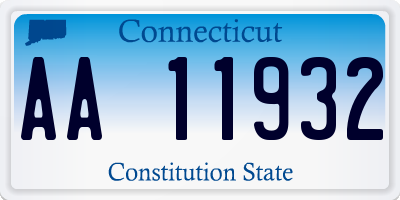 CT license plate AA11932