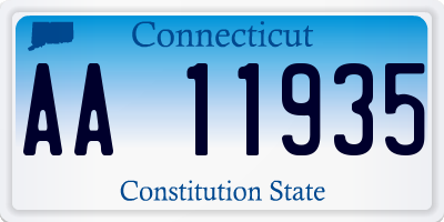 CT license plate AA11935