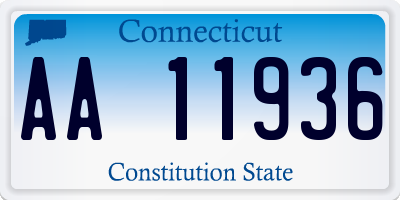 CT license plate AA11936